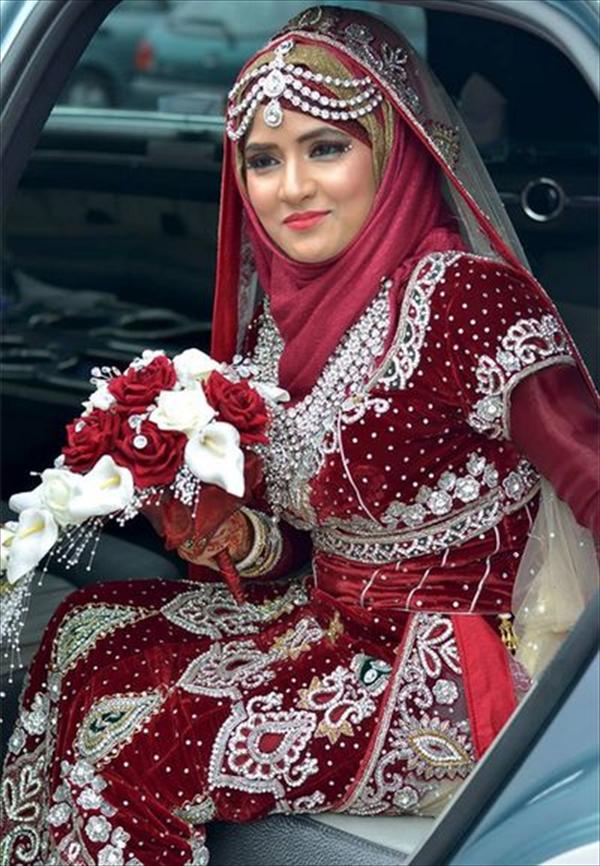 modern bridal hijab